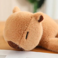 HKM-308819 Capybara Plush Toy - 20cm Curtain Holdback Ring, Hand Rattle, Animal Wristband, Slap Bracelet Huggers