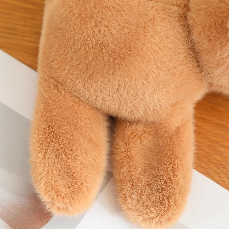 HKM-308819 Capybara Plush Toy - 20cm Curtain Holdback Ring, Hand Rattle, Animal Wristband, Slap Bracelet Huggers