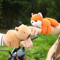 HKM-308819 Capybara Plush Toy - 20cm Curtain Holdback Ring, Hand Rattle, Animal Wristband, Slap Bracelet Huggers