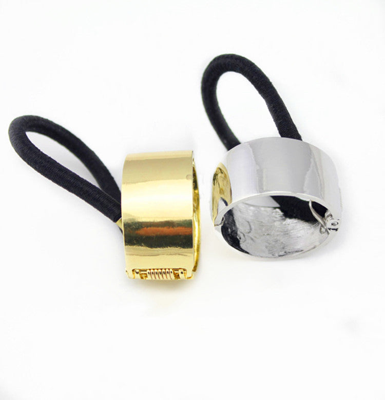 HKM-308947 Alloy Geometric Ponytail Hair Buckle for Stylish Hair Ties