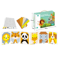 HKM-308947 DIY Magnetic Animal Puzzle Set for Kids - Educational Jigsaw Toys with Colorful Brick Pieces