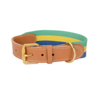 HKM-3090749 Woven Cowhide Dog Collar with Traction Rope for Medium to Large Dogs