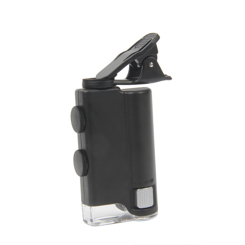 HKM-309075 Adjustable 60X-100X Mobile Phone Microscope with Acrylic Lens and ABS Frame