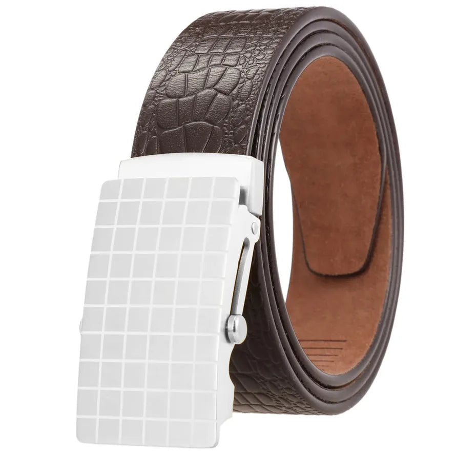 HKM-309075 Stainless Steel Business Roller Buckle Belt - Model LY36-61546-8