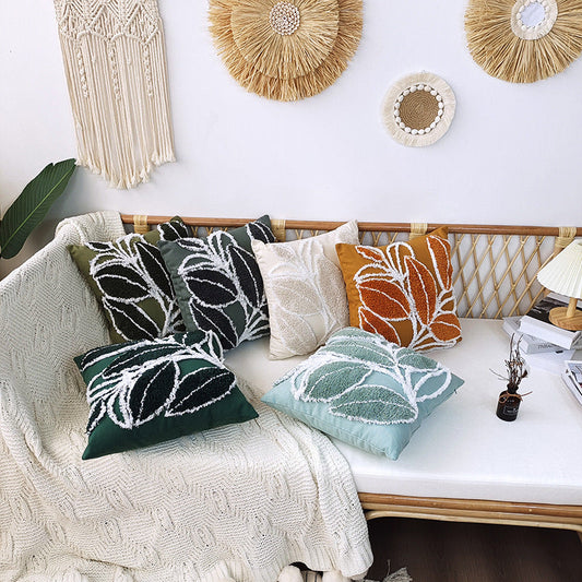 HKM-309203 Bohemian Minimalist Tufted Pillow in Multiple Colors - 45x45 CM Cotton Design