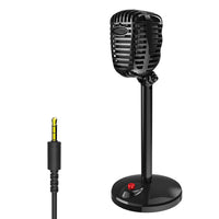 HKM-309203 Dual-Channel Home Karaoke Microphone – 3.5mm & USB Versions, Omnidirectional with Noise Reduction, Ideal for Recording and Live Performances