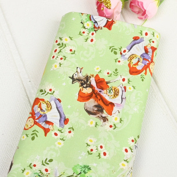 HKM-309203 Fairy Tale Print Cotton Fabric – DIY Handmade Material for Craft Projects