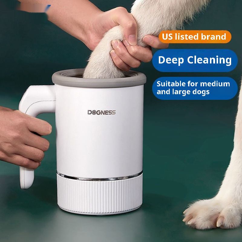 HKM-3092413 Pet Foot Washing Machine for Dogs and Cats - Easy Paw Cleaner in Velvet White, Cream Green, Cherry Blossom Powder