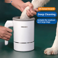 HKM-3092413 Pet Foot Washing Machine for Dogs and Cats - Easy Paw Cleaner in Velvet White, Cream Green, Cherry Blossom Powder