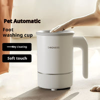 HKM-3092413 Pet Foot Washing Machine for Dogs and Cats - Easy Paw Cleaner in Velvet White, Cream Green, Cherry Blossom Powder