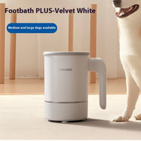 HKM-3092413 Pet Foot Washing Machine for Dogs and Cats - Easy Paw Cleaner in Velvet White, Cream Green, Cherry Blossom Powder