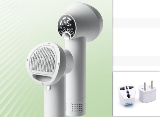 HKM-3092541 Smart Pet Hair Dryer with Comb Attachment for Dogs and Cats - Silent, Safe Grooming Tool