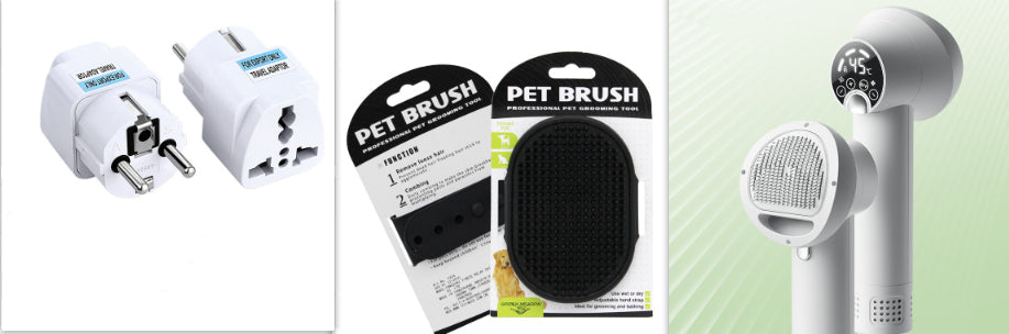 HKM-3092541 Smart Pet Hair Dryer with Comb Attachment for Dogs and Cats - Silent, Safe Grooming Tool