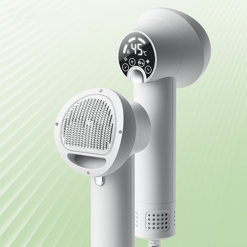 HKM-3092541 Smart Pet Hair Dryer with Comb Attachment for Dogs and Cats - Silent, Safe Grooming Tool