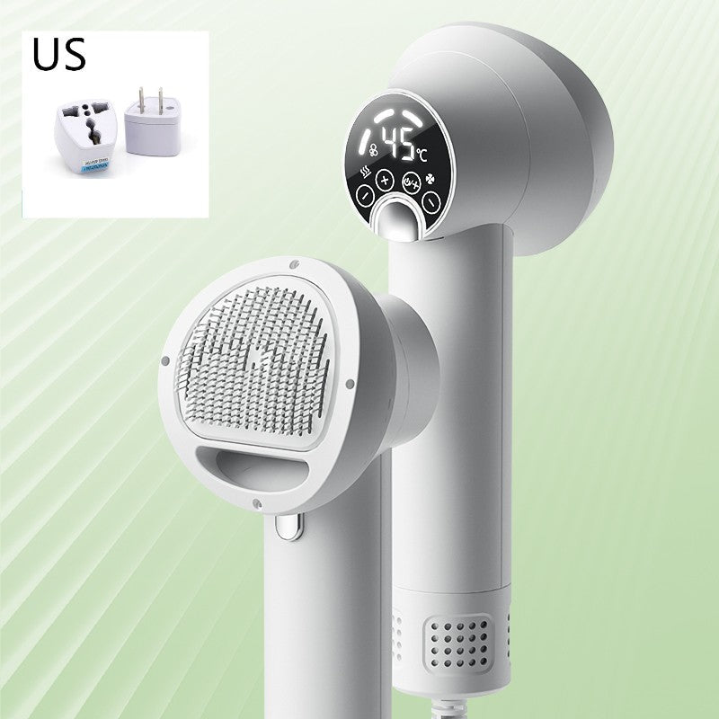HKM-3092541 Smart Pet Hair Dryer with Comb Attachment for Dogs and Cats - Silent, Safe Grooming Tool