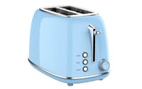 HKM-309267 Stainless Steel 2-Slice Electric Pop-Up Toaster with Grill Function