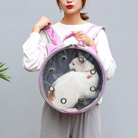 HKM-3093181 Transparent Pet Backpack for Cats and Small Dogs - Portable, Breathable Design