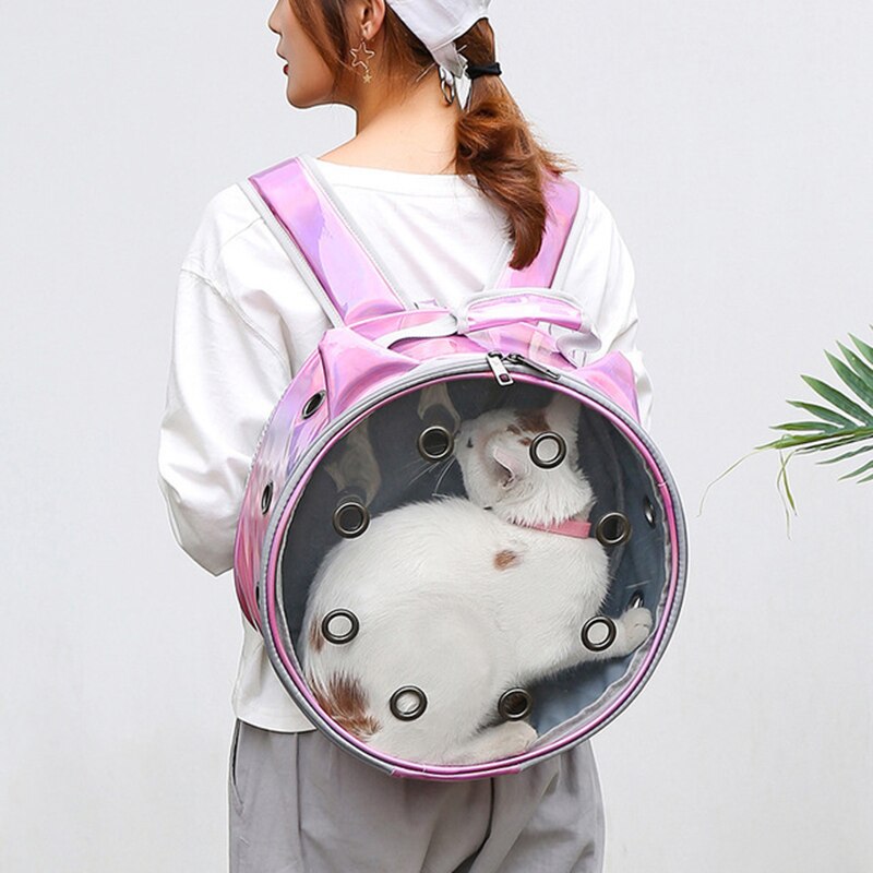 HKM-3093181 Transparent Pet Backpack for Cats and Small Dogs - Portable, Breathable Design