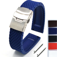 HKM-309395 Eco-Friendly Silicone Watch Strap - Soft, Comfortable, and Stylish with Stainless Steel Buckle
