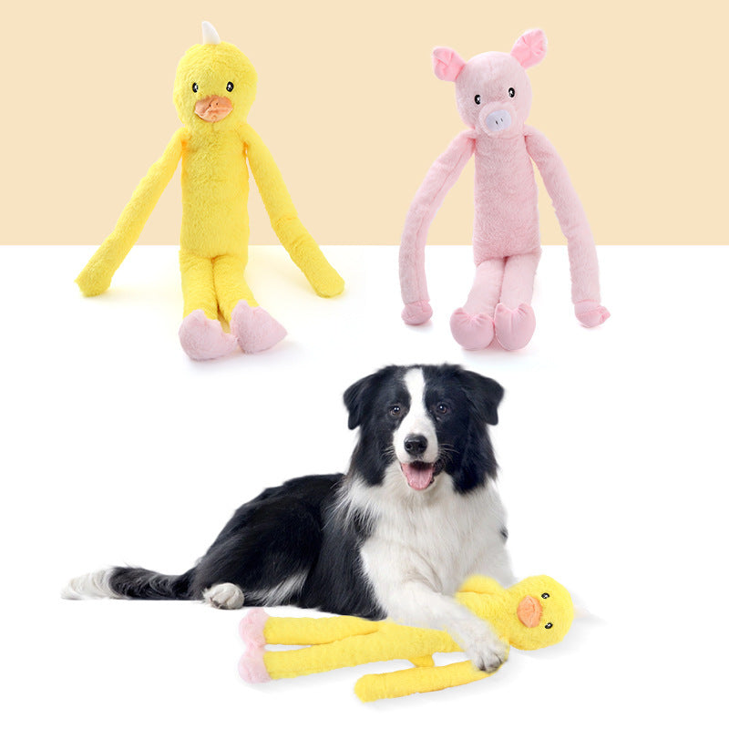 HKM-3094205 Interactive Plush Dog Toy with Rattle and Chewing Function for Golden Retrievers and Large Breeds