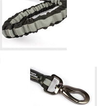 HKM-3096509 High Elastic Pet Leash for Dogs - Suitable for 10-60kg, Black/Red, Reflective Nylon Design