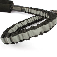 HKM-3096509 High Elastic Pet Leash for Dogs - Suitable for 10-60kg, Black/Red, Reflective Nylon Design