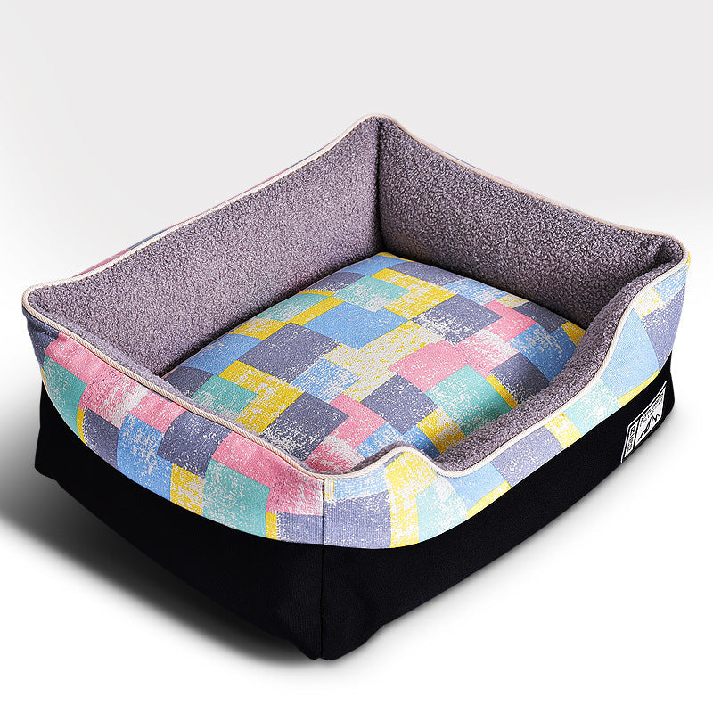 HKM-3096765 Soft and Cozy Pet Bed with Cartoon Design and Various Color Options for Small to Large Pets