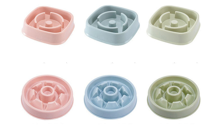 HKM-3096893 Slow Feed Bowl for Dogs and Cats - Plastic Choke Prevention Design in Various Styles and Colors