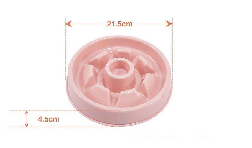 HKM-3096893 Slow Feed Bowl for Dogs and Cats - Plastic Choke Prevention Design in Various Styles and Colors
