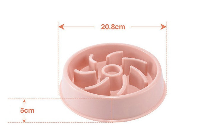 HKM-3096893 Slow Feed Bowl for Dogs and Cats - Plastic Choke Prevention Design in Various Styles and Colors