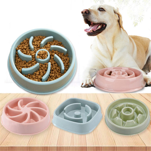 HKM-3096893 Slow Feed Bowl for Dogs and Cats - Plastic Choke Prevention Design in Various Styles and Colors