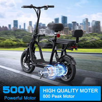 HKM-309843 Lightweight 36V/48V Lithium Battery Electric Hybrid Bike with 500W Motor, Portable Design, Dual Suspension, 3 Speed Options