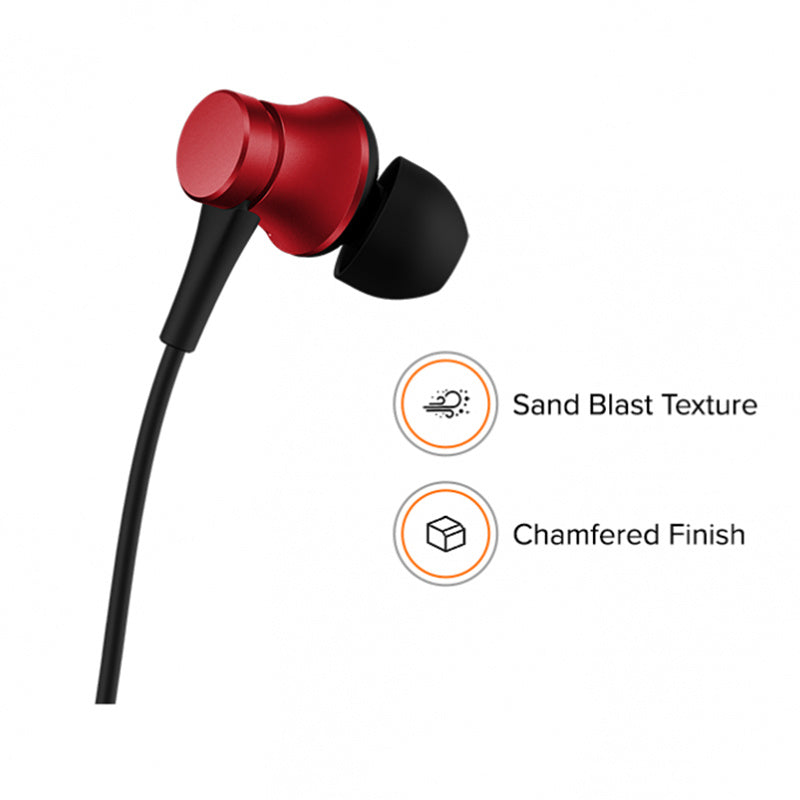 HKM-309843 Wired Piston In-Ear Headphones with 3.5mm Audio Jack - Available in Blue, Red, and Black