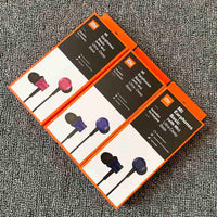 HKM-309843 Wired Piston In-Ear Headphones with 3.5mm Audio Jack - Available in Blue, Red, and Black