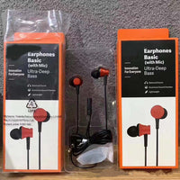 HKM-309843 Wired Piston In-Ear Headphones with 3.5mm Audio Jack - Available in Blue, Red, and Black