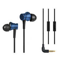 HKM-309843 Wired Piston In-Ear Headphones with 3.5mm Audio Jack - Available in Blue, Red, and Black
