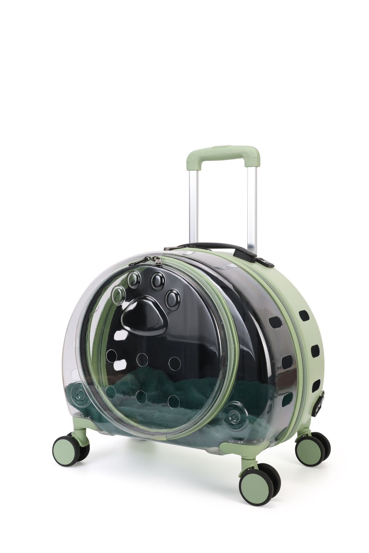 HKM-3098941 Transparent Pet Trolley Bag with Large Capacity and Universal Wheels