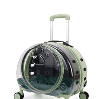 HKM-3098941 Transparent Pet Trolley Bag with Large Capacity and Universal Wheels