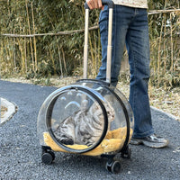 HKM-3098941 Transparent Pet Trolley Bag with Large Capacity and Universal Wheels
