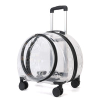 HKM-3098941 Transparent Pet Trolley Bag with Large Capacity and Universal Wheels