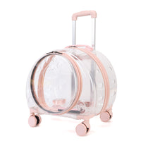 HKM-3098941 Transparent Pet Trolley Bag with Large Capacity and Universal Wheels