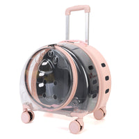 HKM-3098941 Transparent Pet Trolley Bag with Large Capacity and Universal Wheels
