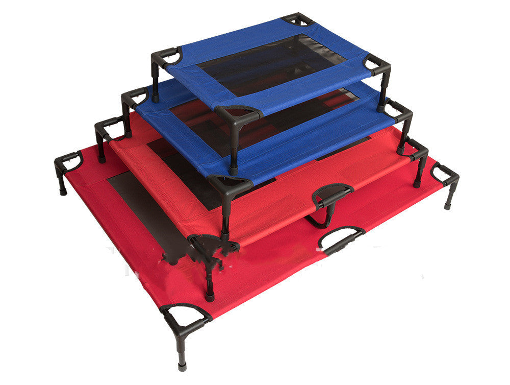 HKM-3100349 Portable Folding Pet Trampoline Bed - Durable Steel Frame with Breathable Oxford Cloth Cover