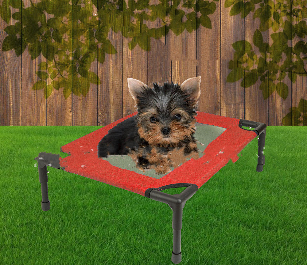 HKM-3100349 Portable Folding Pet Trampoline Bed - Durable Steel Frame with Breathable Oxford Cloth Cover