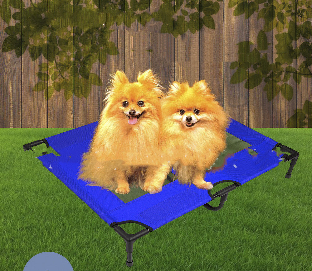 HKM-3100349 Portable Folding Pet Trampoline Bed - Durable Steel Frame with Breathable Oxford Cloth Cover