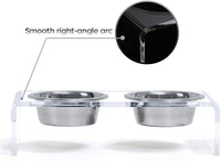 HKM-3100861 Acrylic Pet Feeder for Dogs and Cats - Environmentally Friendly Clear Feeding Rack