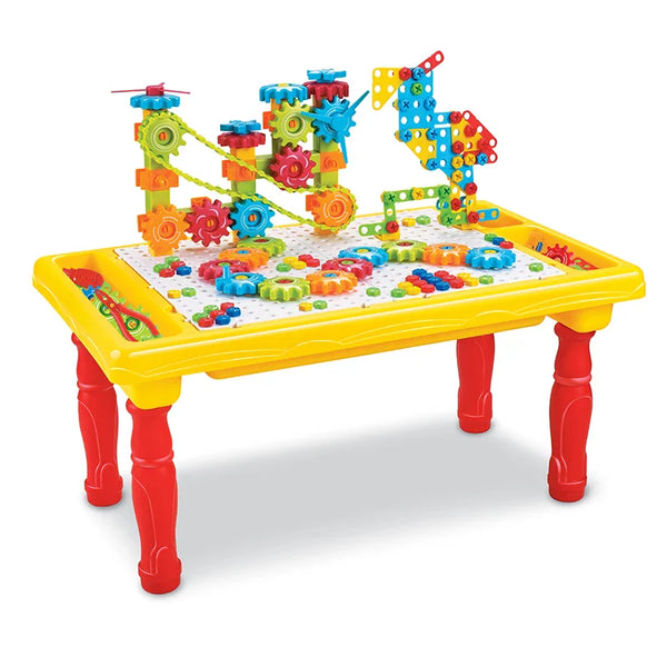 HKM-310099 Colorful DIY Screw Building Blocks Set with Electric Drill - 50 Piece Modern Construction Toy for Ages 3+