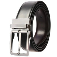 HKM-310227 Adjustable Casual Leather Belt with Pin Buckle for Business and Everyday Wear