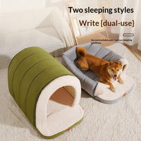 HKM-3102525 Fully Enclosed Insulated Dog House Tent for Outdoor Comfort and Warmth