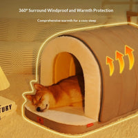 HKM-3102525 Fully Enclosed Insulated Dog House Tent for Outdoor Comfort and Warmth